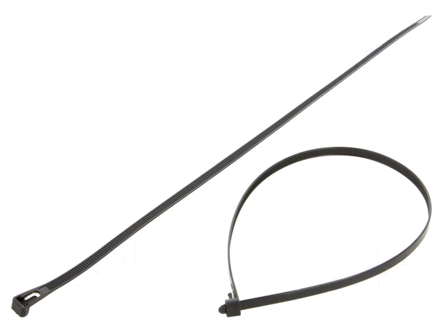 Kabelbinder; losmaakbaar; L: 450mm; W: 7,2mm; polyamide; zwart Kabelbinder; losmaakbaar; L: 450mm; W: 7,2mm; polyamide; zwart